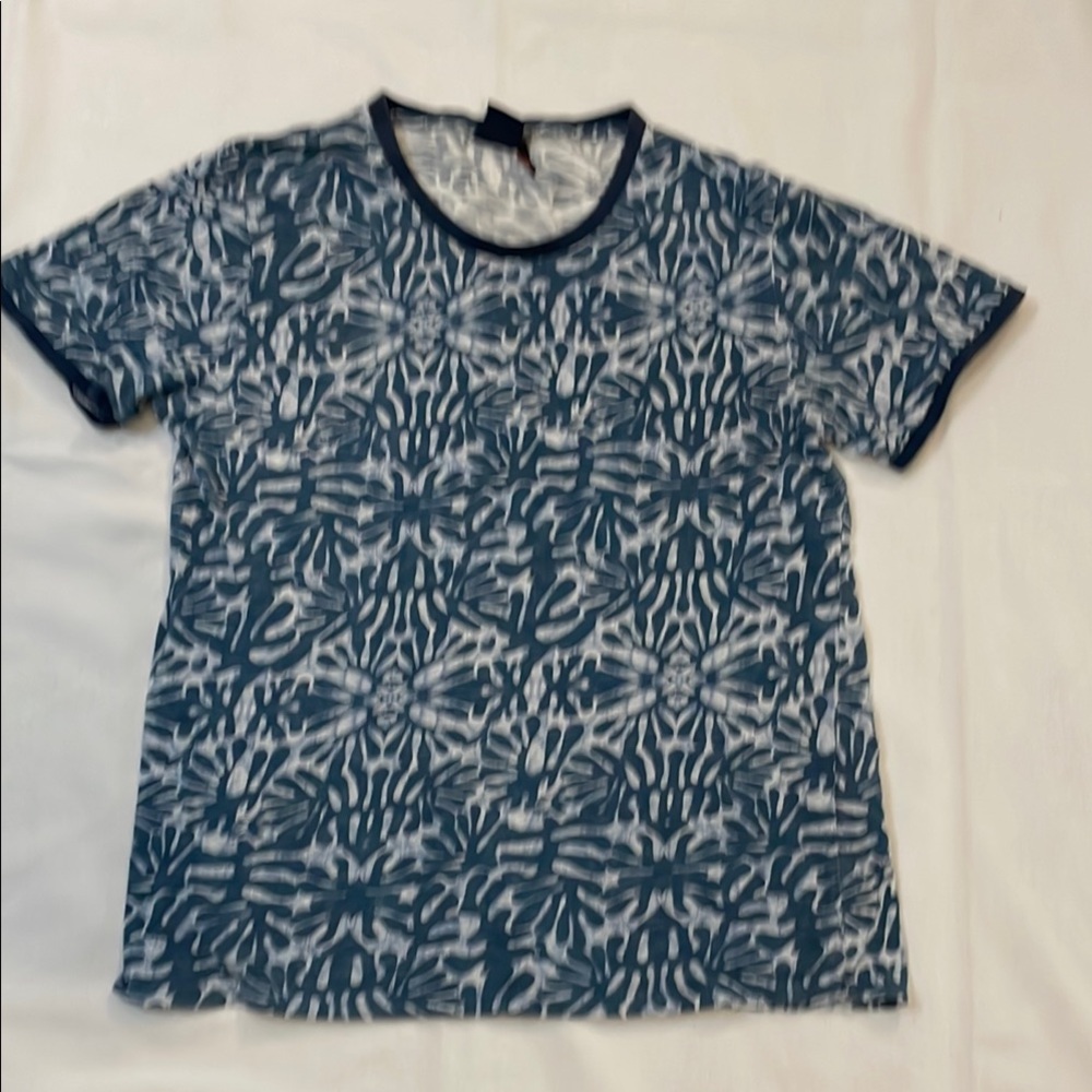 Blue Industry Patterned T-Shirt